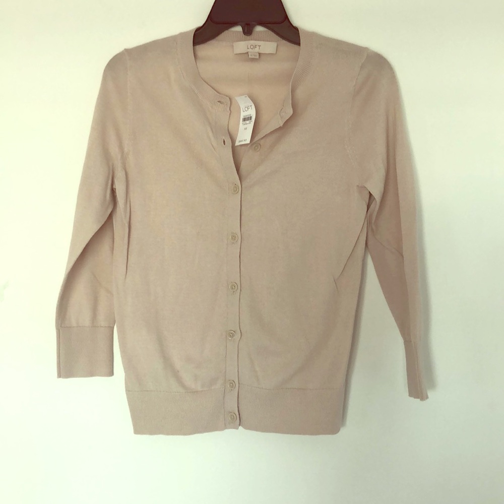 NWT beige LOFT cardigan